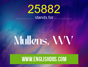 25882 means Mullens, WV 25882
