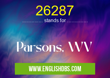 26287 means Parsons, WV 26287
