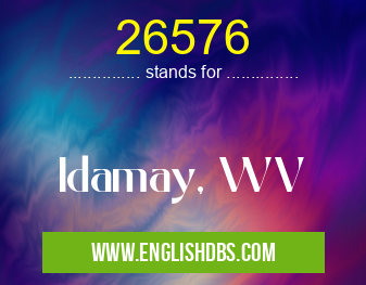 26576 means Idamay, WV 26576
