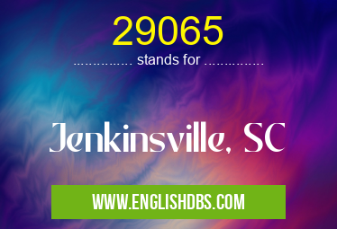 29065 means Jenkinsville, SC 29065