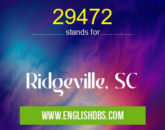 29472 means Ridgeville, SC 29472