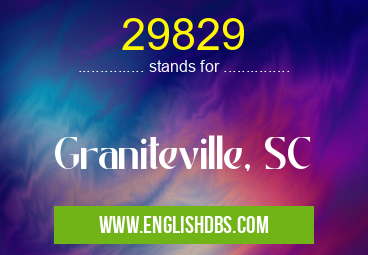 29829 means Graniteville, SC 29829