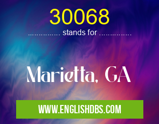 30068 means Marietta, GA 30068