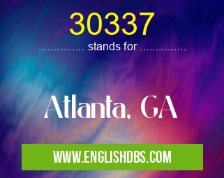 30337 means Atlanta, GA 30337