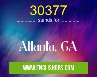 30377 means Atlanta, GA 30377