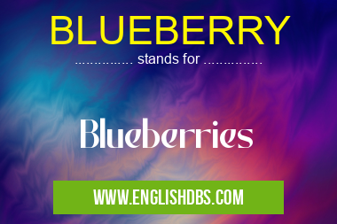 BLUEBERRY means Blueberries BLUEBERRY
