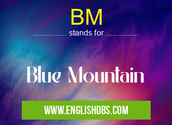 BM means Blue Mountain BM