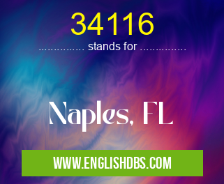 34116 means Naples, FL 34116