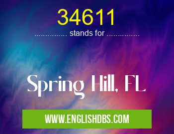 34611 means Spring Hill, FL 34611