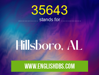 35643 means Hillsboro, AL 35643