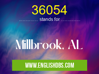 36054 means Millbrook, AL 36054
