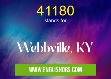 41180 means Webbville, KY 41180