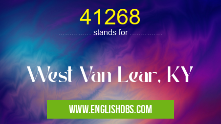 41268 means West Van Lear, KY 41268