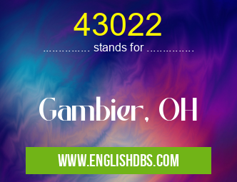43022 means Gambier, OH 43022