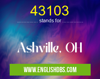 43103 means Ashville, OH 43103