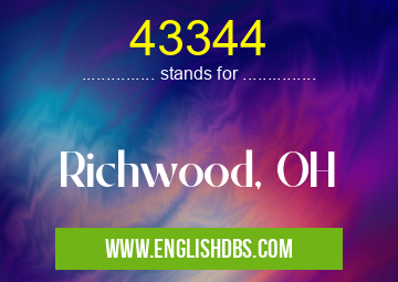 43344 means Richwood, OH 43344