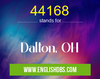 44168 means Dalton, OH 44168