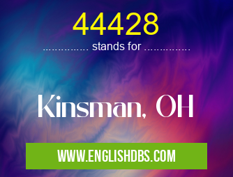 44428 means Kinsman, OH 44428
