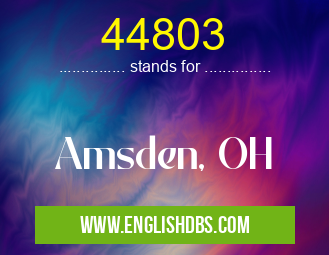 44803 means Amsden, OH 44803