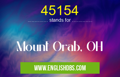 45154 means Mount Orab, OH 45154