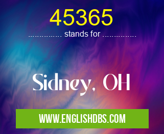 45365 means Sidney, OH 45365