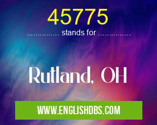 45775 means Rutland, OH 45775