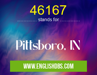 46167 means Pittsboro, IN 46167