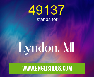 49137 means Lyndon, MI 49137