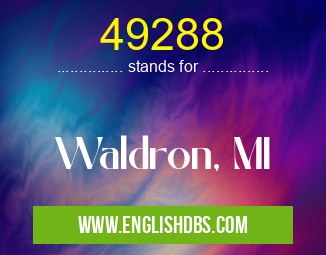 49288 means Waldron, MI 49288