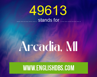 49613 means Arcadia, MI 49613