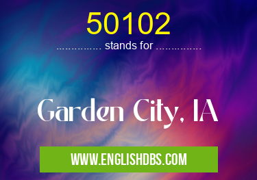50102 means Garden City, IA 50102