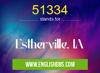 51334 means Estherville, IA 51334