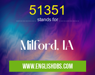 51351 means Milford, IA 51351