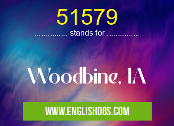 51579 means Woodbine, IA 51579