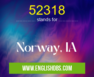 52318 means Norway, IA 52318
