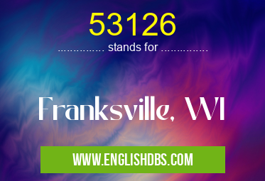 53126 means Franksville, WI 53126
