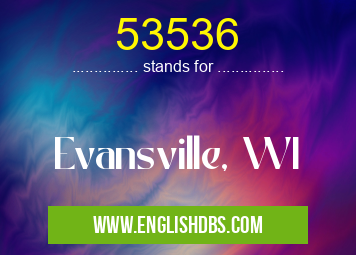 53536 means Evansville, WI 53536