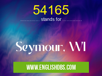 54165 means Seymour, WI 54165