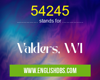 54245 means Valders, WI 54245