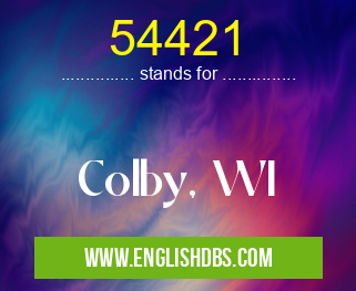 54421 means Colby, WI 54421