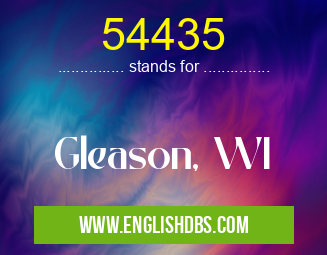 54435 means Gleason, WI 54435