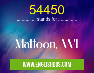54450 means Mattoon, WI 54450