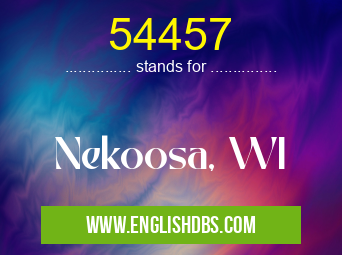 54457 means Nekoosa, WI 54457