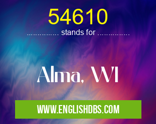 54610 means Alma, WI 54610
