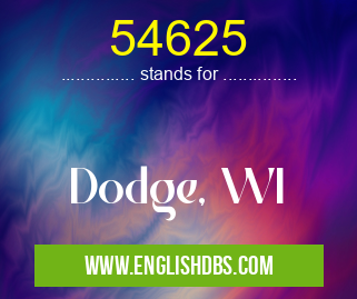 54625 means Dodge, WI 54625