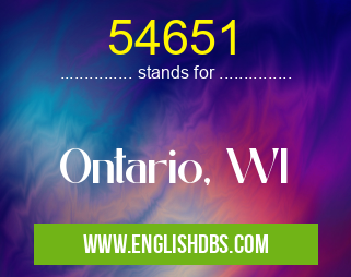 54651 means Ontario, WI 54651