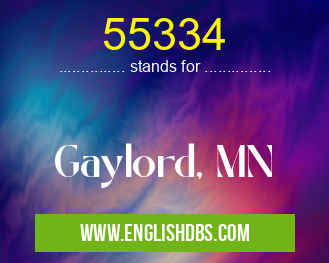 55334 means Gaylord, MN 55334