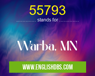 55793 means Warba, MN 55793