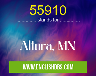 55910 means Altura, MN 55910