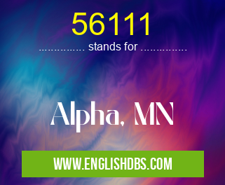 56111 means Alpha, MN 56111